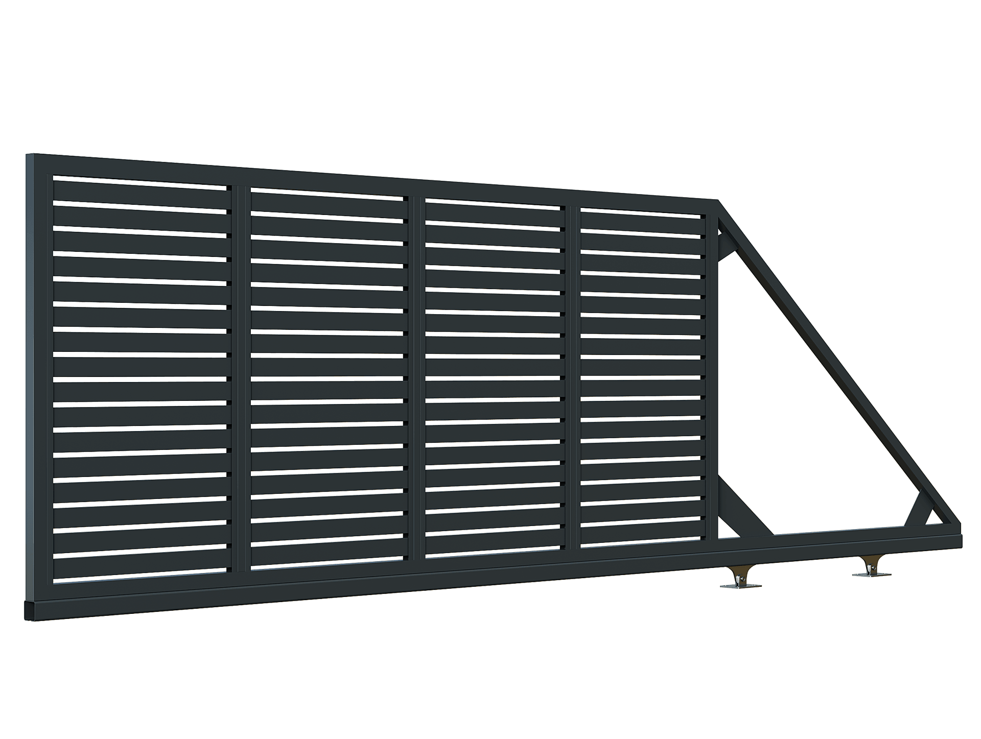 Poartă Autoportantă Profile Orizontale - Poartă Autoportantă Jaluze