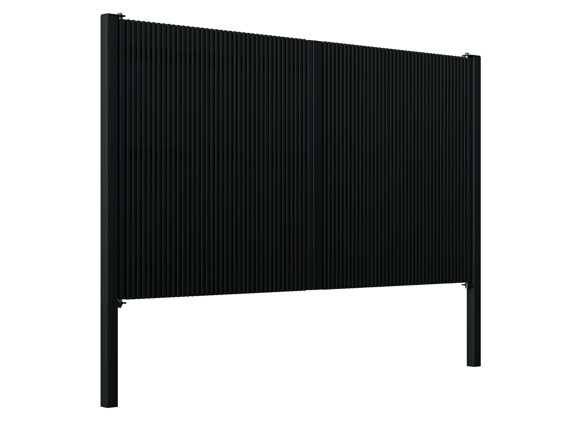 Poartă Batantă Profile Verticale 40x20 - Poarta Batanta Profile Verticale 40x20 cu stâlpi 100x100/3.0 h-2.8