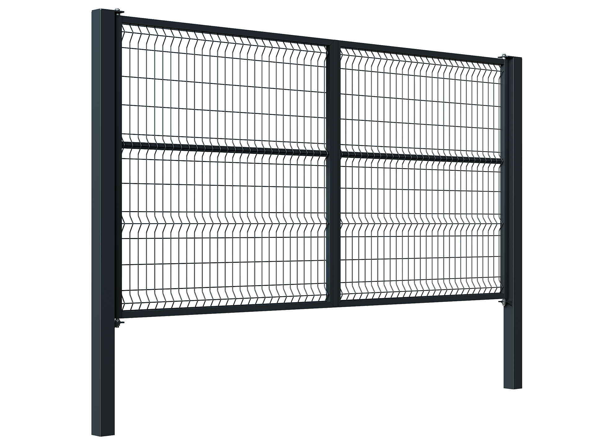 Poartă Batantă Plasă Bordurata - Poarta Batanta Plasă Bordurata cu stâlpi 100x100/3.0 h-2.8