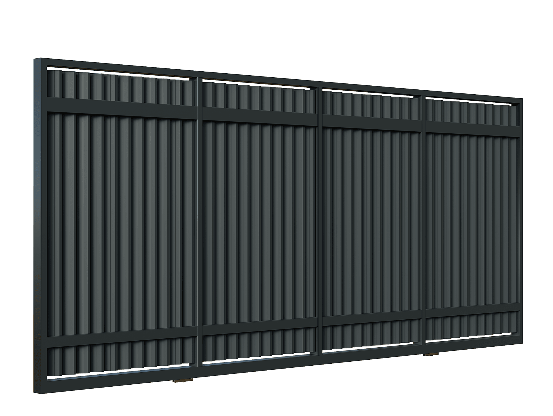 Poartă Glisantă Jaluze Verticale - Poartă Glisantă Jaluze Verticale fără stîlpi