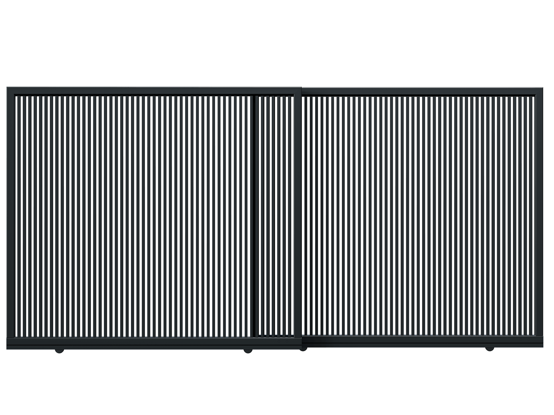 Poartă Glisantă Telescopică Profile Verticale INSIDE - Poartă Glisantă Telescopică Profile Verticale INSIDE fără stîlpi