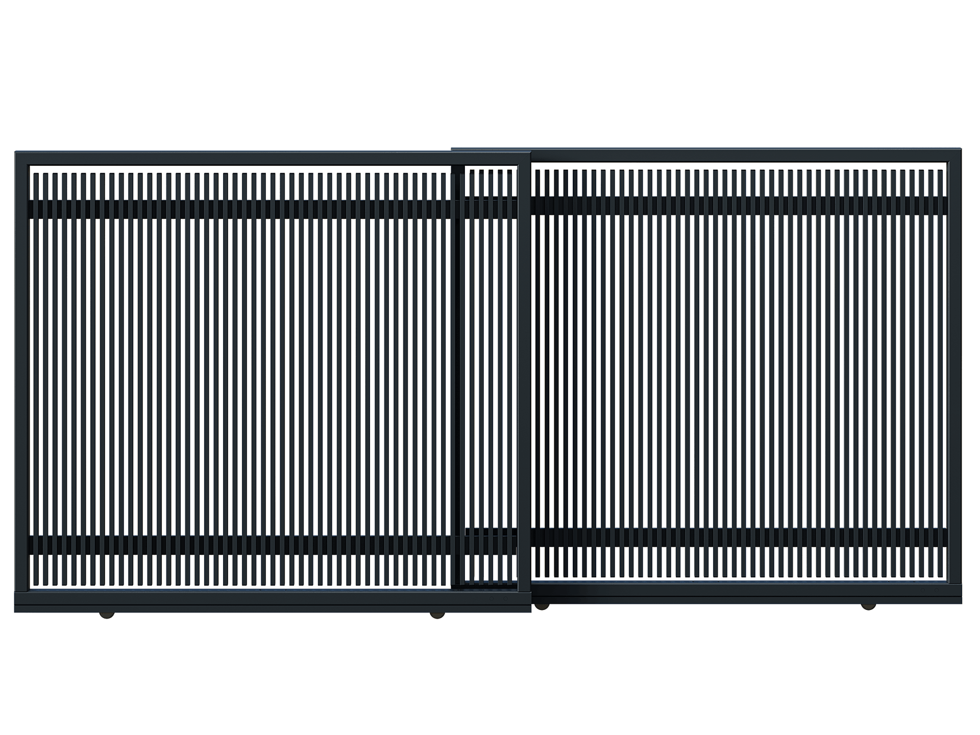 Poartă Glisantă Telescopică Profile Verticale 20x20 - Poartă Glisantă Telescopică Profile Verticale 20x20 fără stîlpi