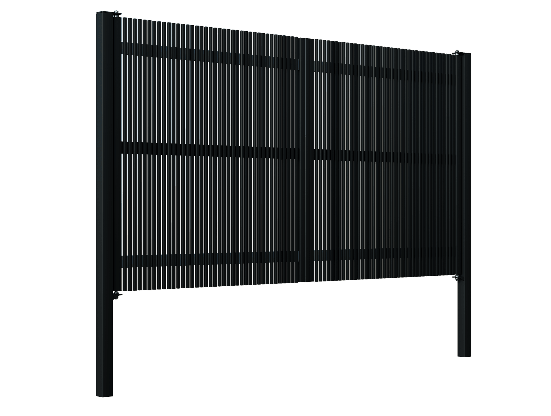 Poartă Batantă Profile Verticale 20x20 - Poarta Batanta Profile Verticale 20x20 cu stâlpi 100x100/3.0 h-2.8