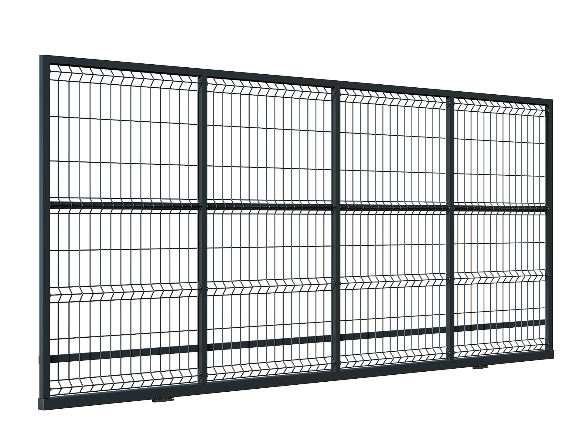 Poartă Glisantă Plasă Bordurata - Poartă Glisantă Plasă Bordurata fără stîlpi