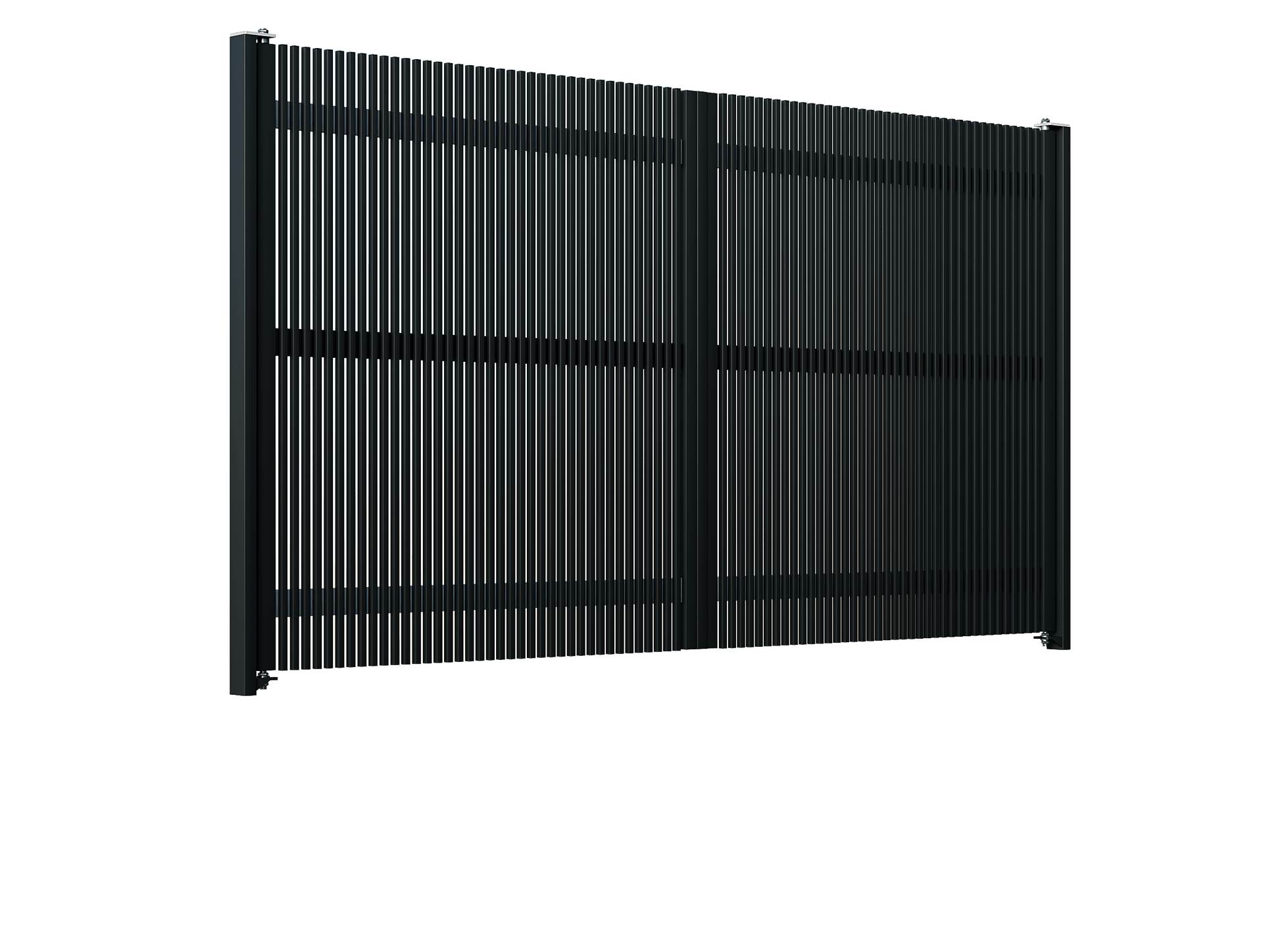 Poartă Batantă Profile Verticale 20x20 - Poarta Batanta Profile Verticale 20x20 cu stâlpi 80x40/3.0 h-2.0