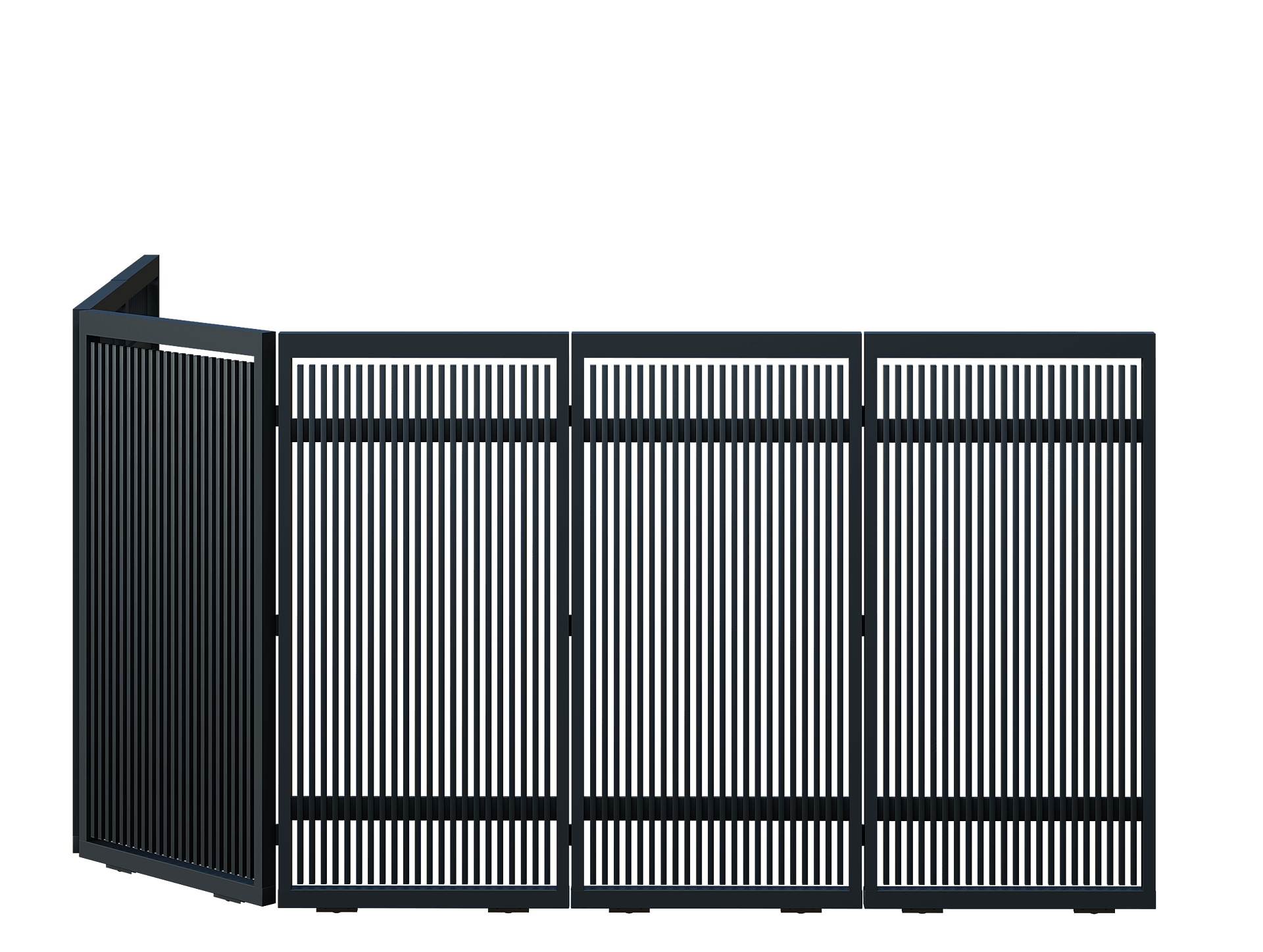 Poartă Glisantă Articulată Profile Verticale 20x20 - Poartă Glisantă Articulată Profile Verticale 20x20 la COMANDĂ
