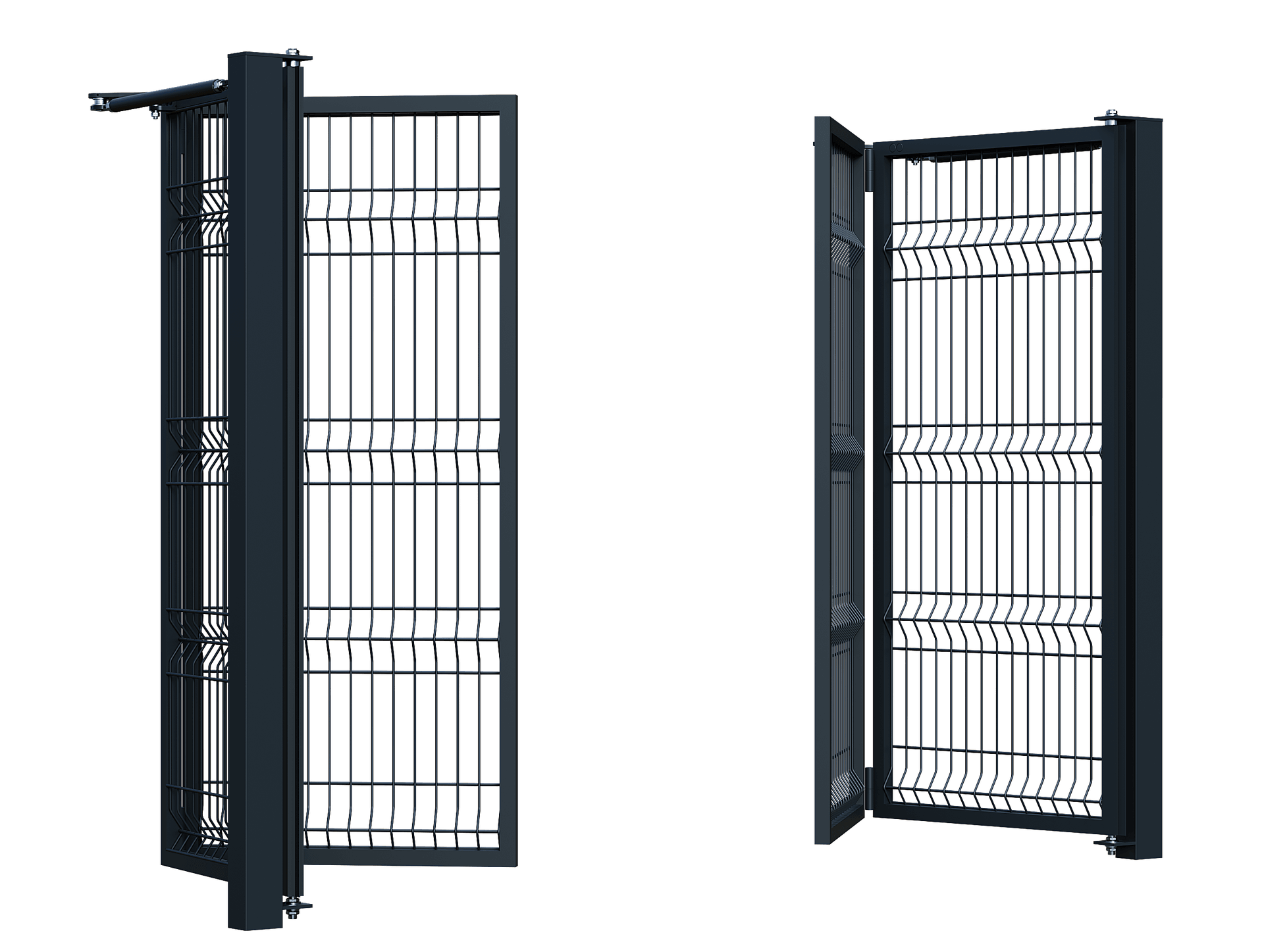 Poartă Bi-Folding Plasă Bordurata - Poartă Bi-Folding Plasă Bordurata fără stîlpi