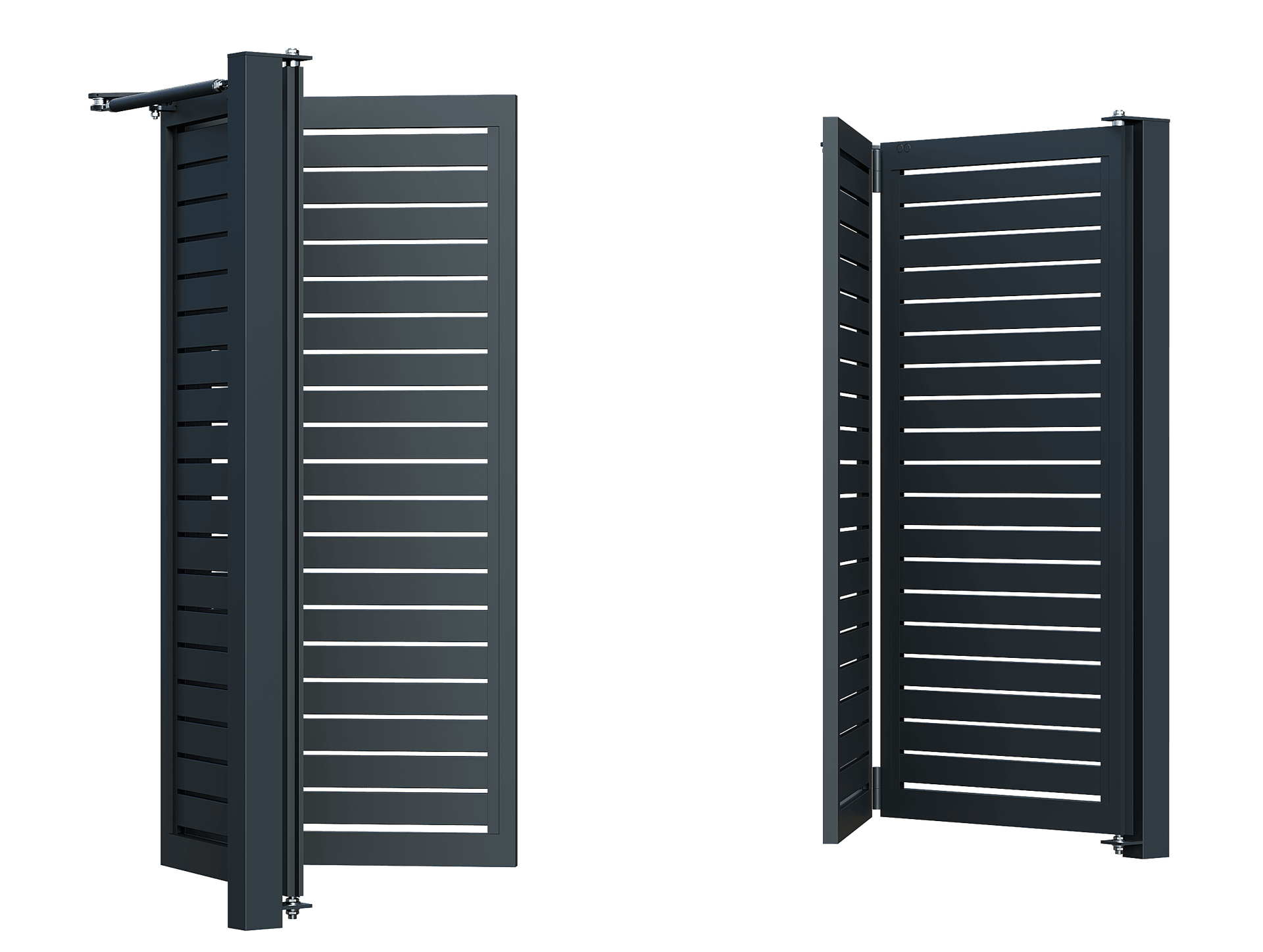 Poartă Bi-Folding Profile Orizontale - Poartă Bi-Folding Profile Orizontale fără stîlpi