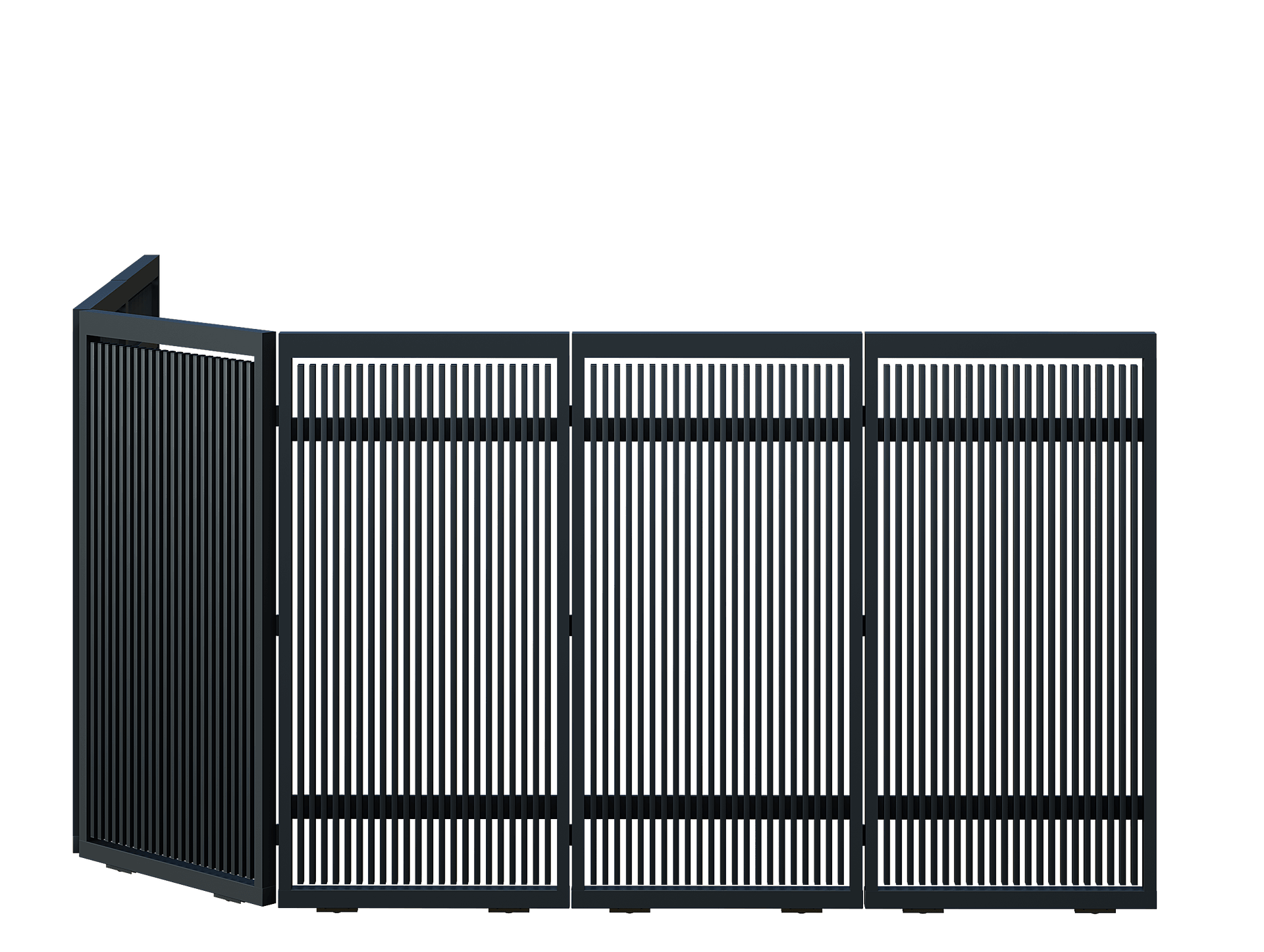 Poartă Glisantă Articulată Profile Verticale 40x20 - Poartă Glisantă Articulată Profile Verticale 40x20 la COMANDĂ
