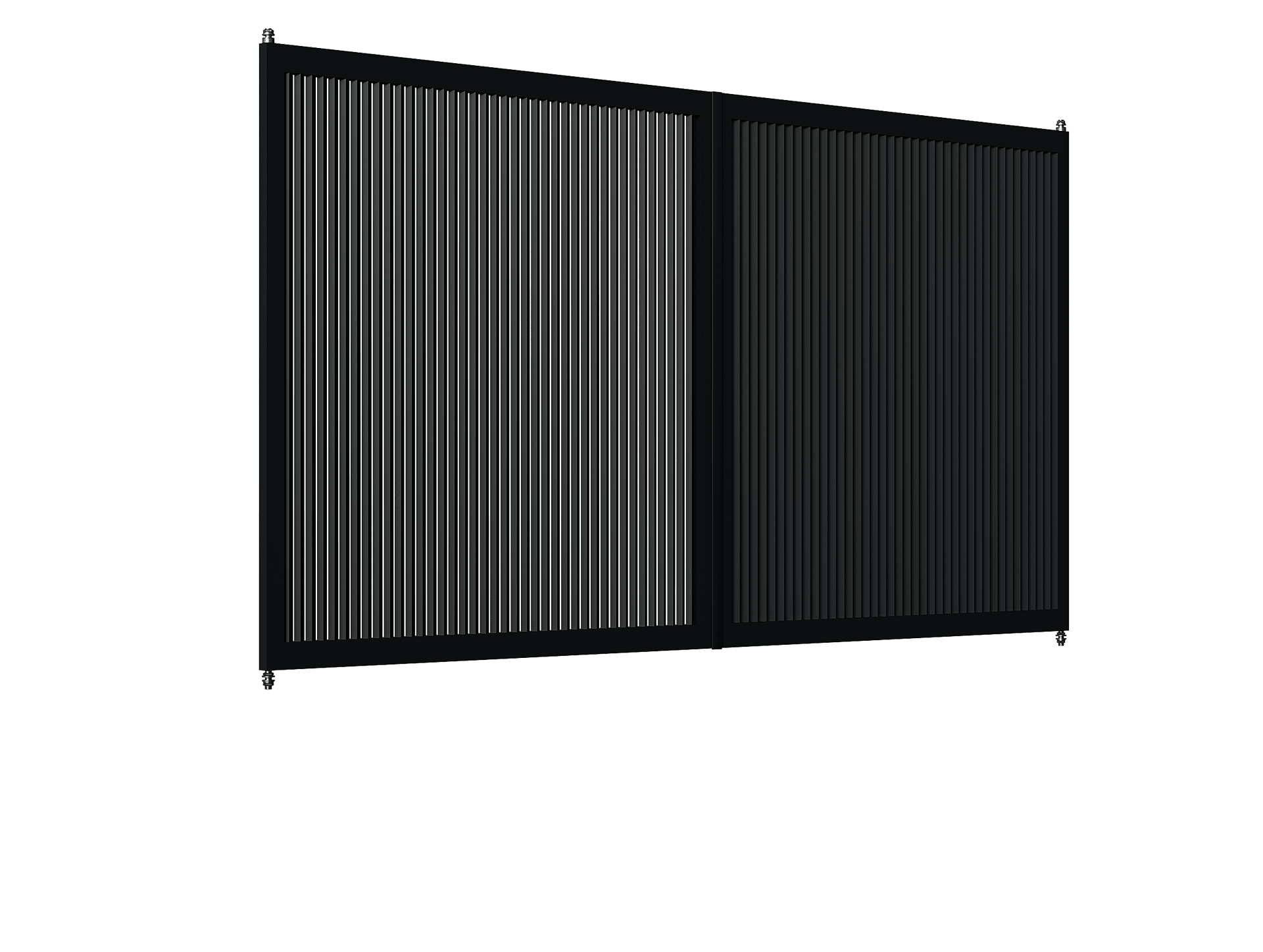 Poartă Batantă Profile Verticale INSIDE U-45 - Poarta Batanta Profile Verticale INSIDE U-45 cu stâlpi 80x40/3.0 h-2.0