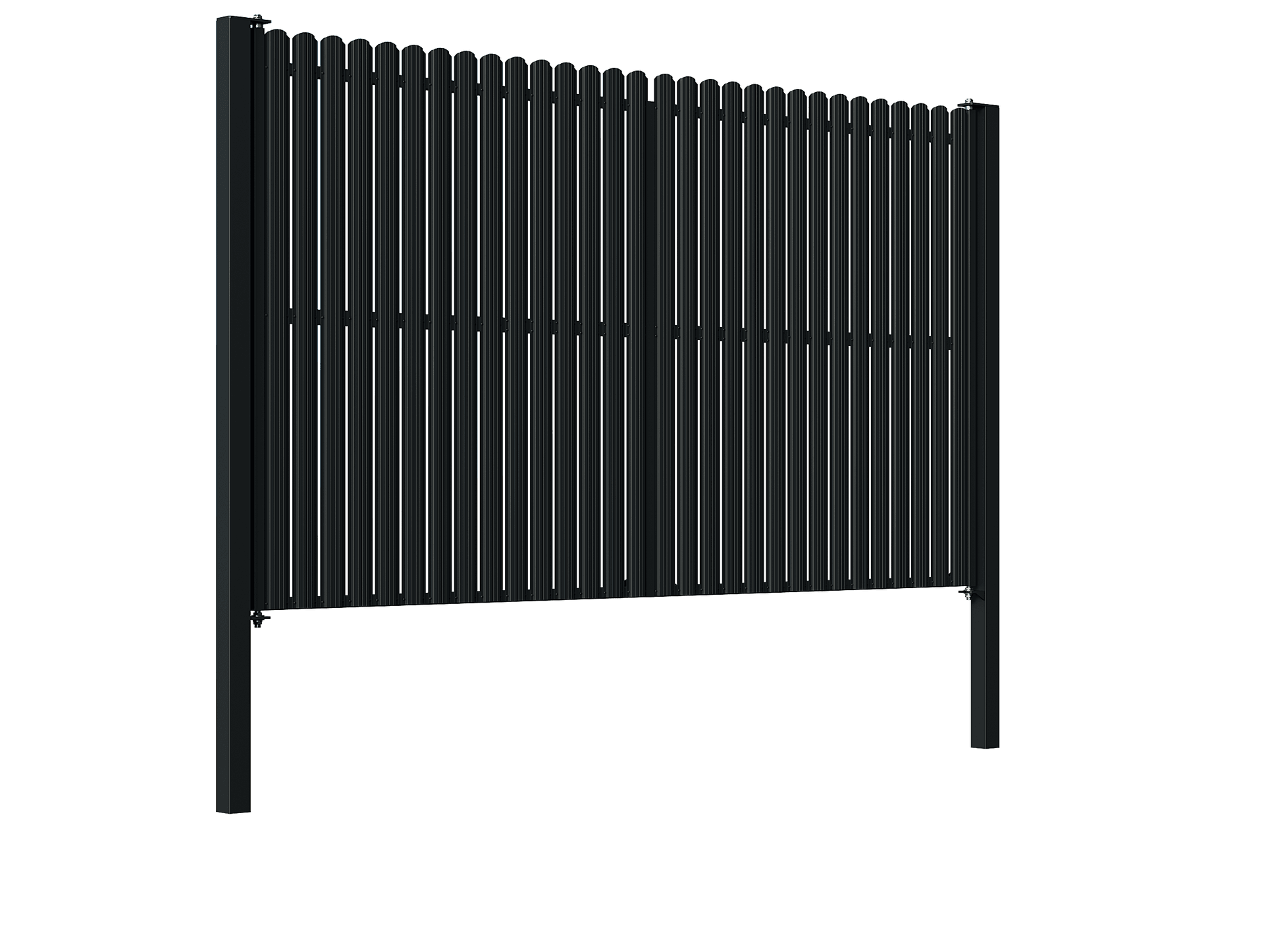 Poartă Batantă Șipcă Orizontală - Poarta Batanta Șipcă Orizontală cu stâlpi 100x100/3.0 h-2.8