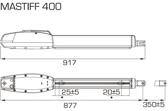 Set automatizare porți batante MASTIFF 400